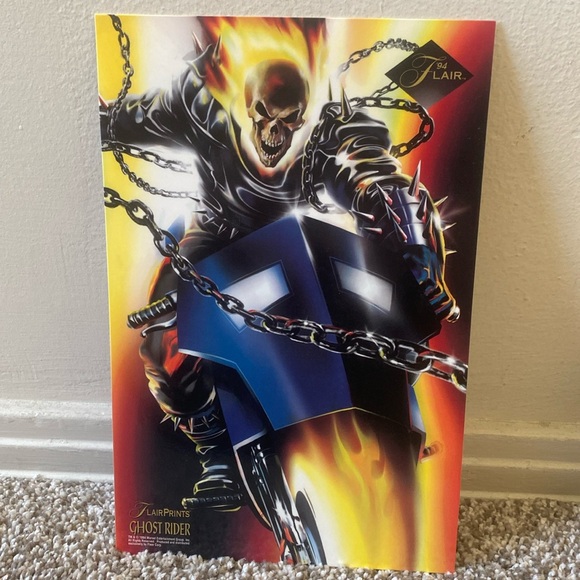 1994 FLAIR PRINTS "GHOST RIDER" MARVEL COMIC JUMBO CARD - Picture 1 of 6